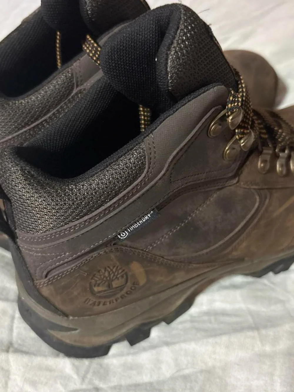 Timberland brown Hiking Boots with Yellow Accent Laces